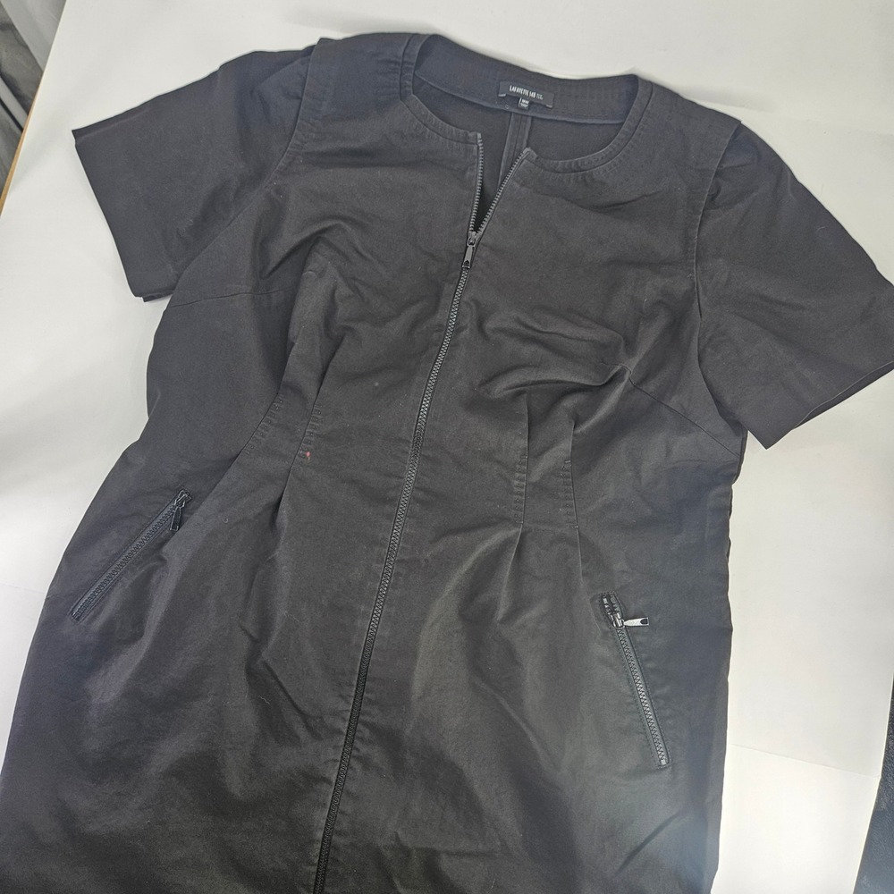 Lafayette 148 New York Black Full Zip Utility Short Sleeve Sheath Dress 18W - Picture 10 of 14